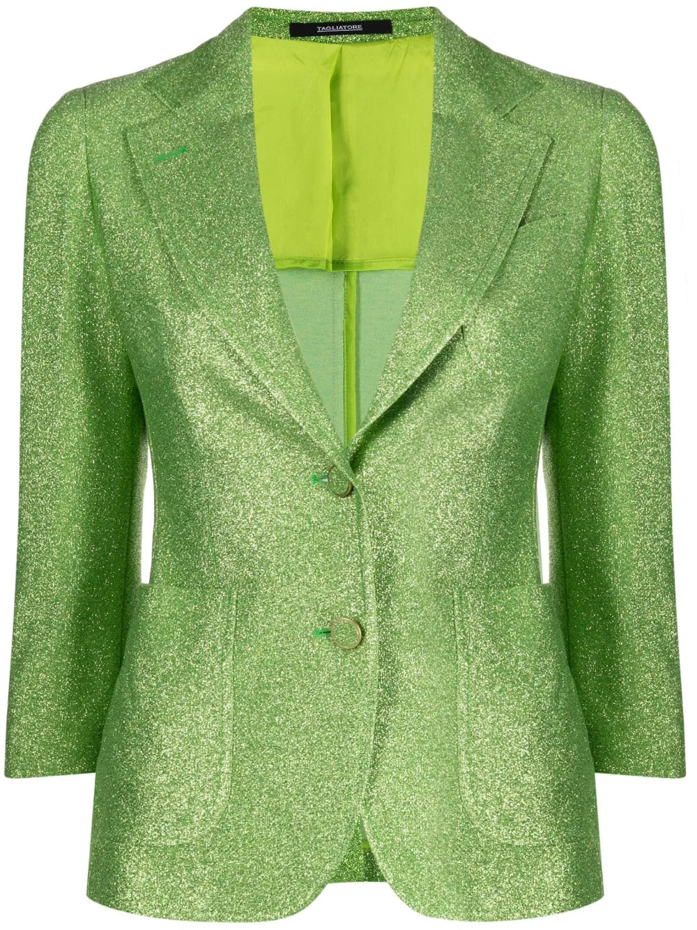 Metallic Single-Breasted Blazer