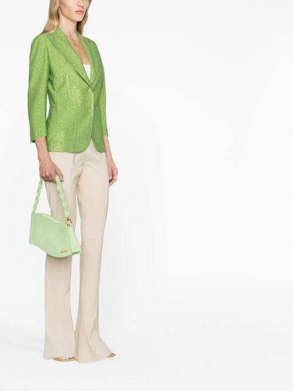 Metallic Single-Breasted Blazer