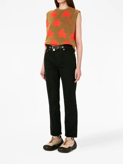 Padlock-Detail Slim-Fit Jeans