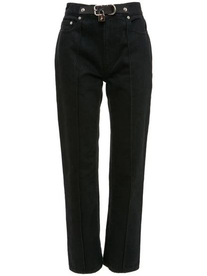 Padlock-Detail Slim-Fit Jeans