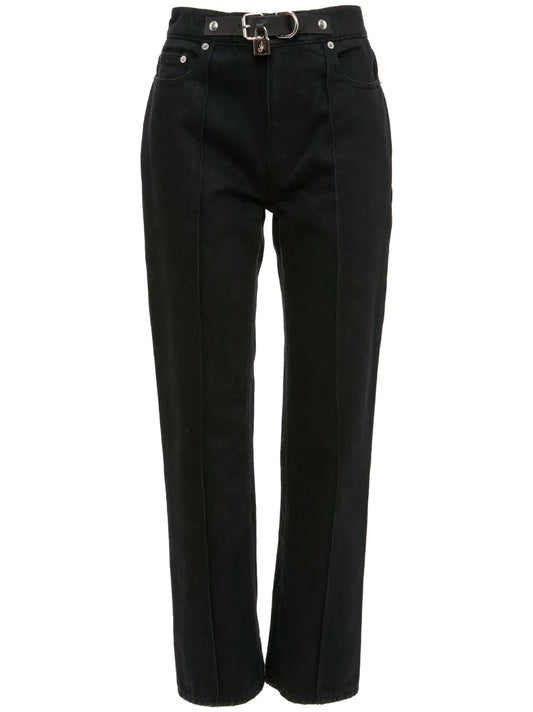 Padlock-Detail Slim-Fit Jeans
