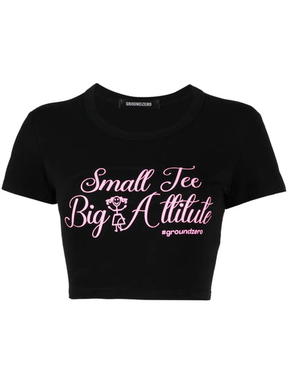 Slogan-Print Cotton T-Shirt