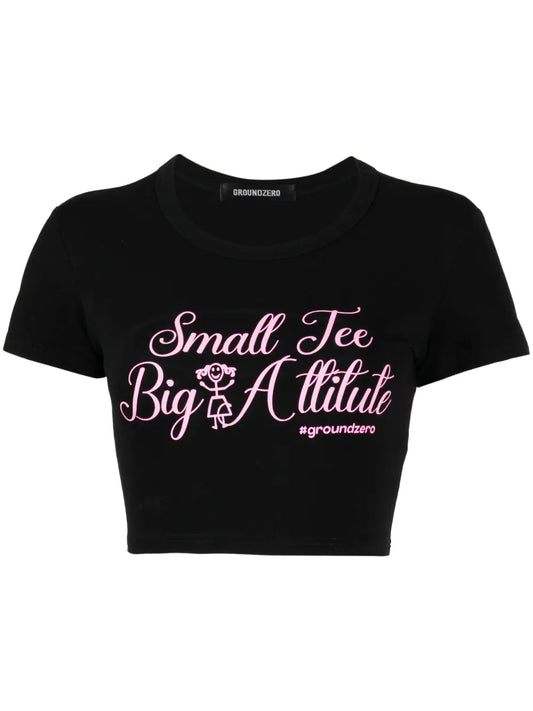 Slogan-Print Cotton T-Shirt