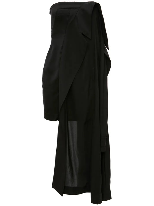 Deconstructed Strapless Minidress