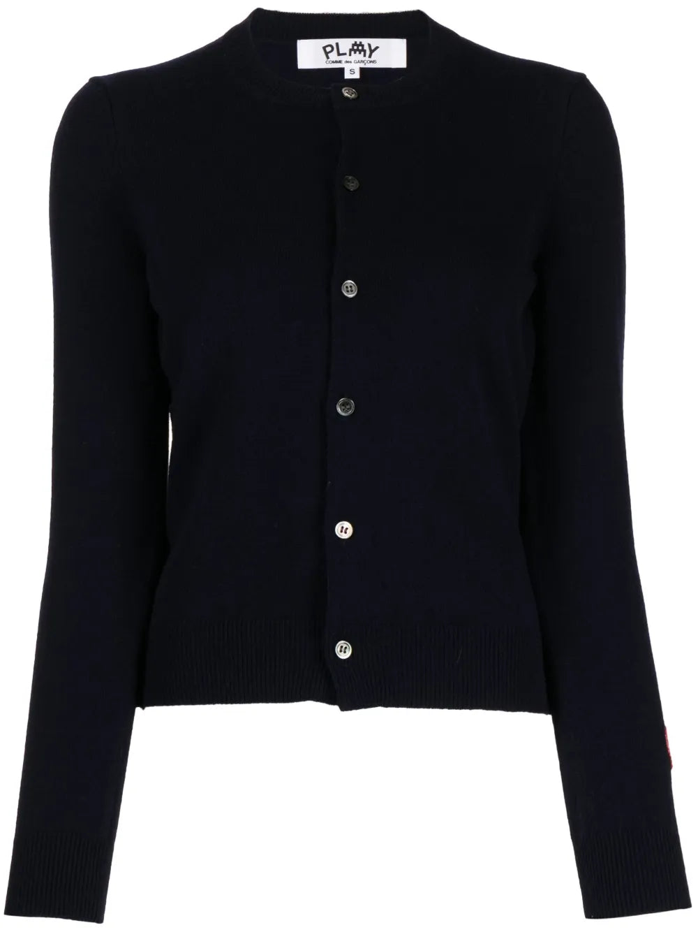 Logo-Patch Wool Cardigan