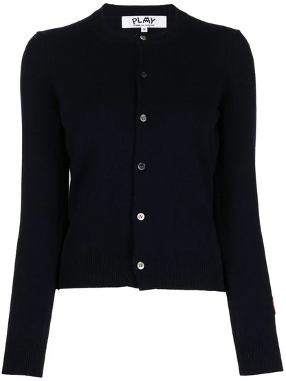 Logo-Patch Wool Cardigan
