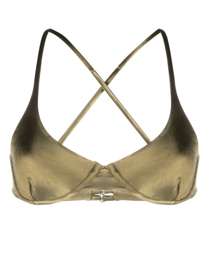 Reversible Crossover-Strap Bikini Top