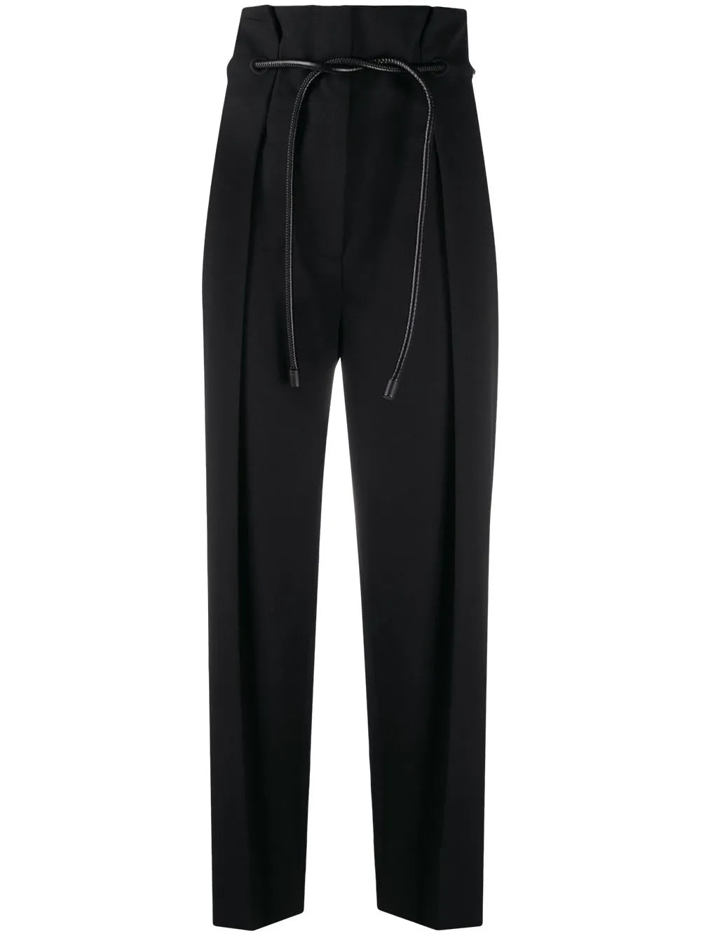 Belted High-Waisted Trousers