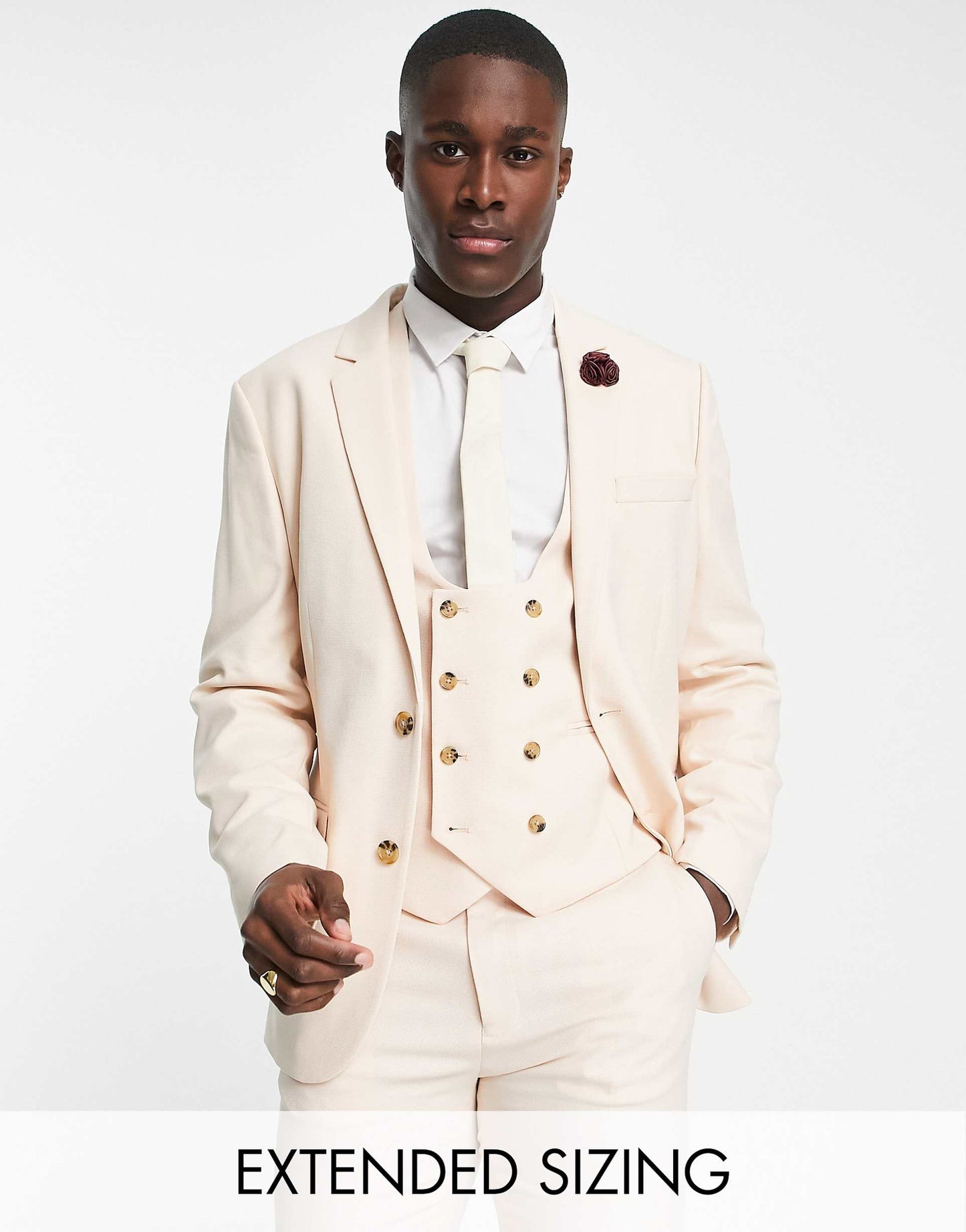 Wedding Skinny Suit Jacket With Micro Texture