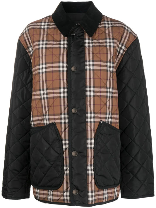 Vintage-Check Print Shirt Jacket