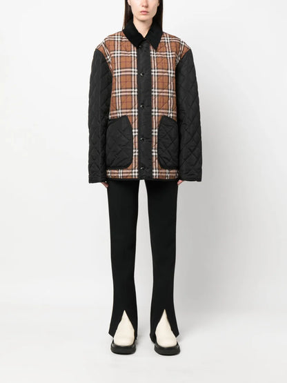 Vintage-Check Print Shirt Jacket