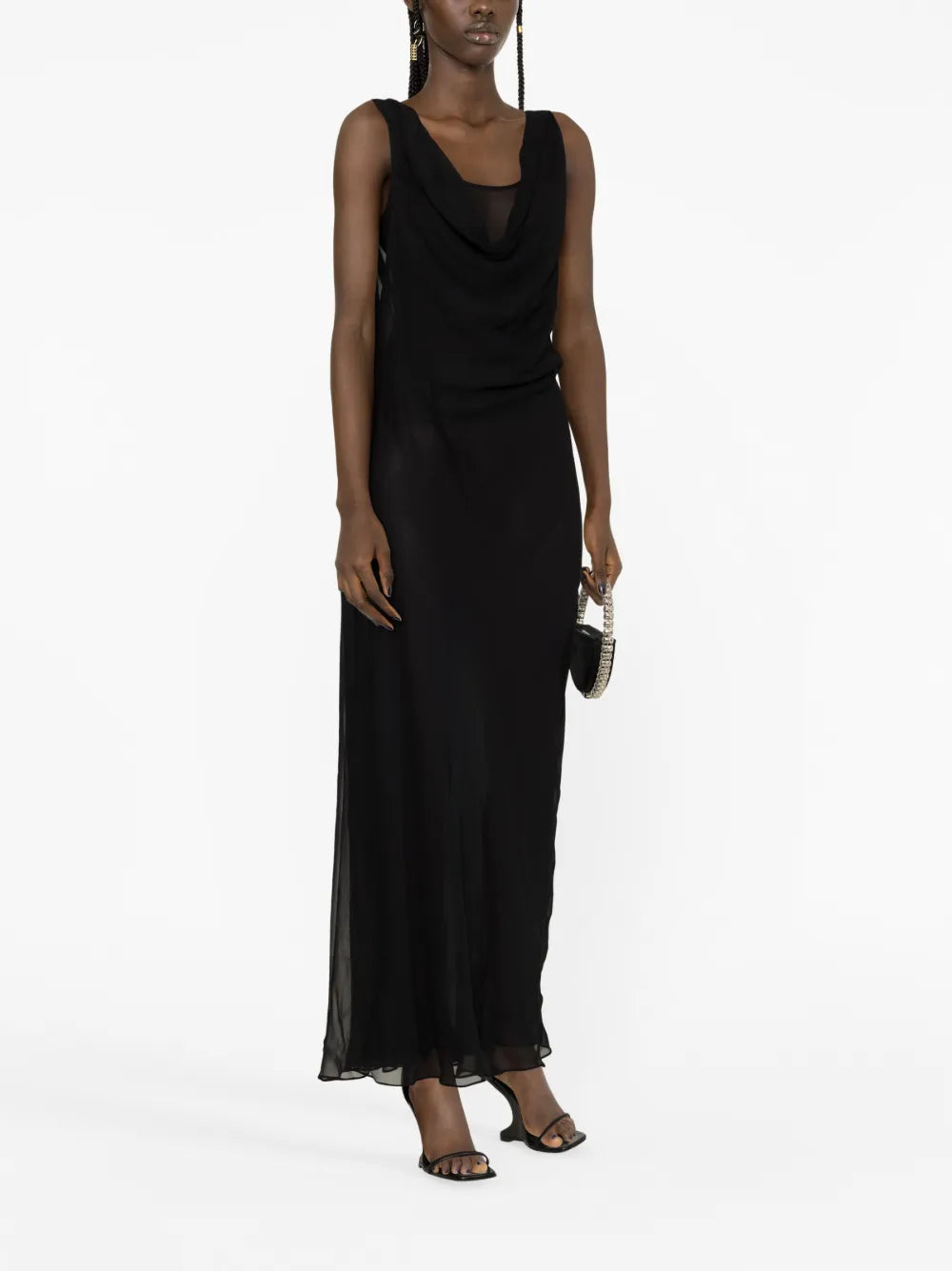 Draped Silk Dress