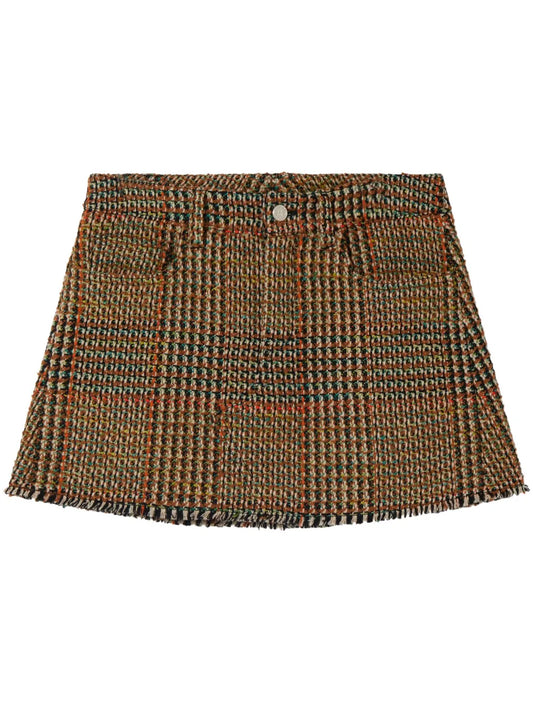 Wool Tweed Mini Skirt