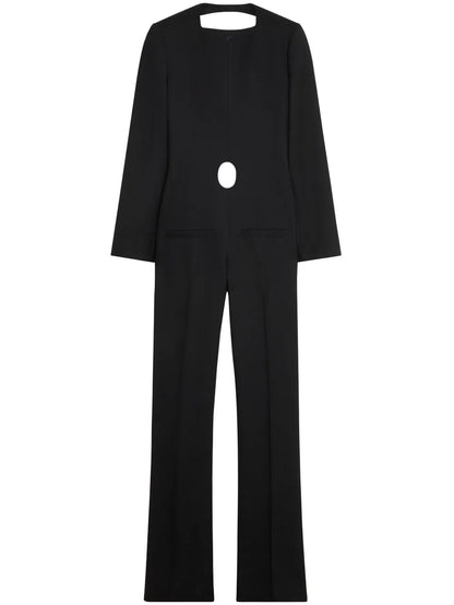 Open-Back Virgin Wool Jumpsuit