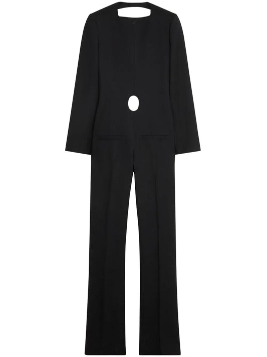 Open-Back Virgin Wool Jumpsuit