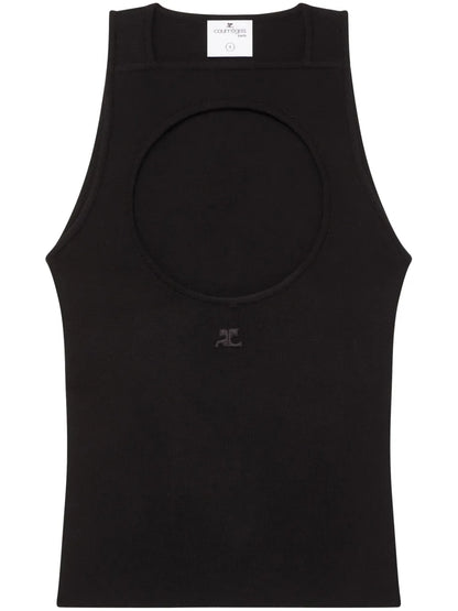 Logo-Patch Cutout Tank Top