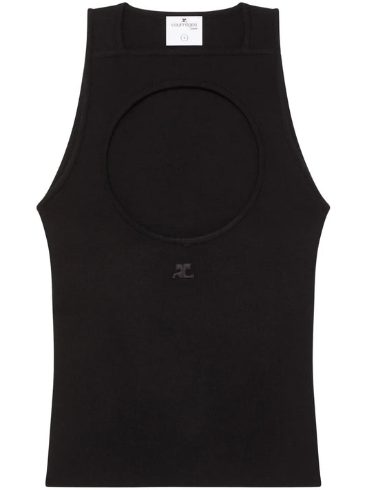 Logo-Patch Cutout Tank Top