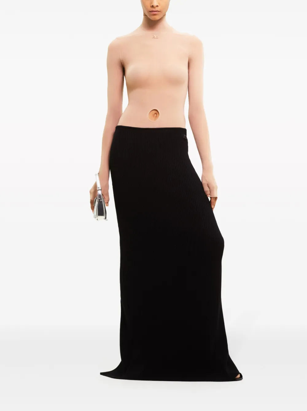 Tube Ribbed-Knit Maxi Skirt