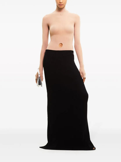 Tube Ribbed-Knit Maxi Skirt