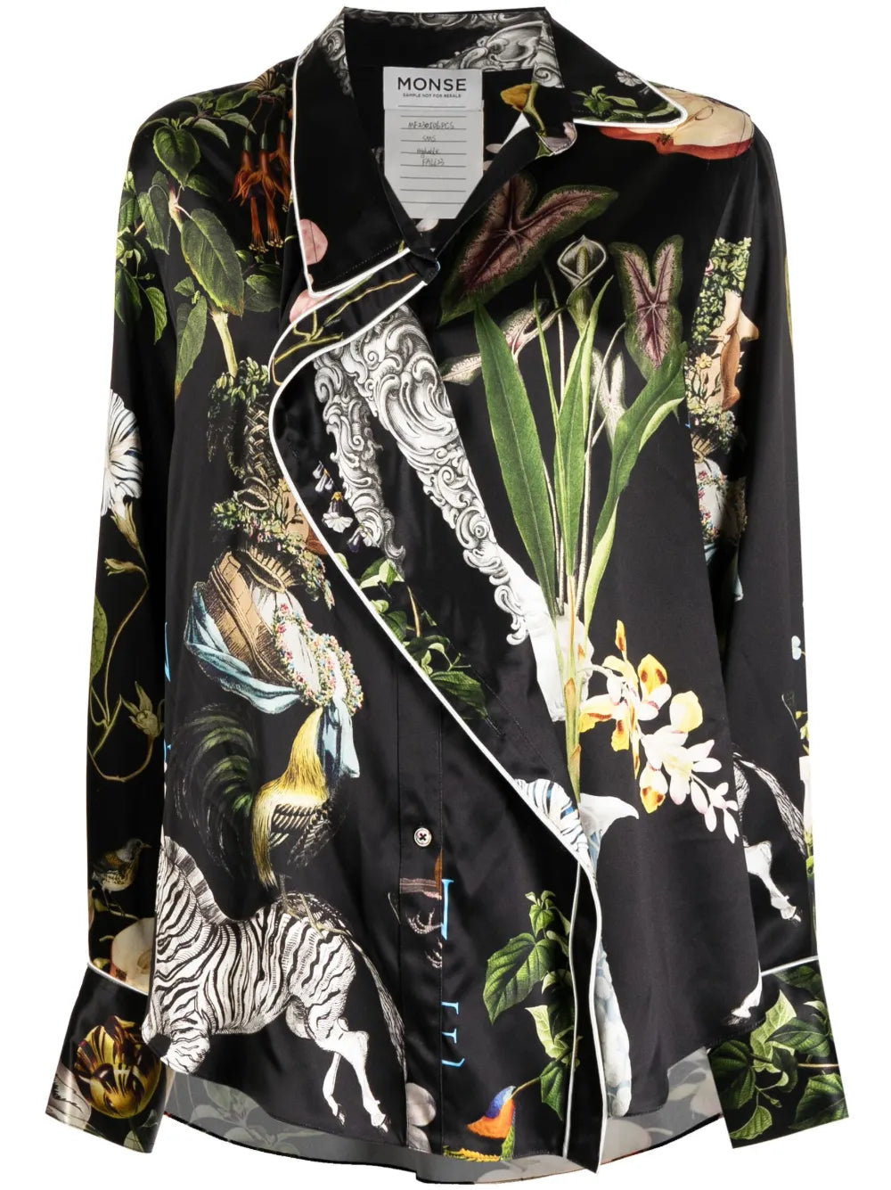 Layered-Effect Silk Shirt