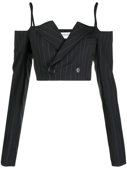 Off-Shoulder Cropped Jacket