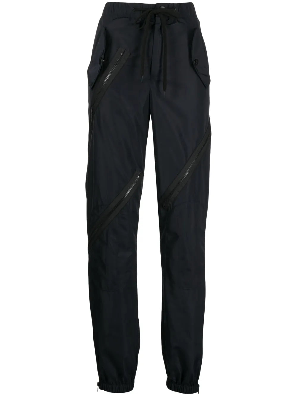 Multi-Zip Drawstring-Waist Trousers