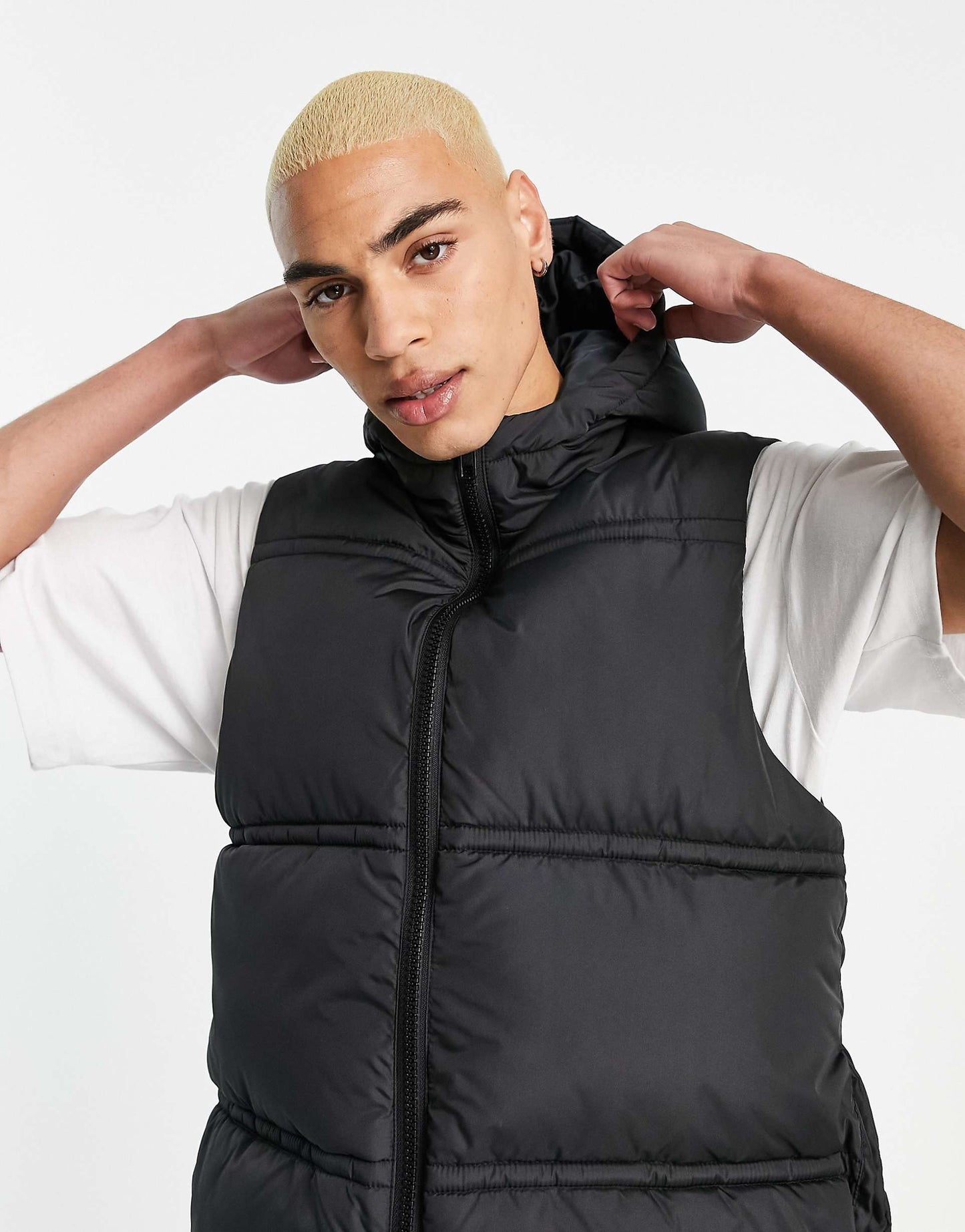 Puffer Gilet With Hood