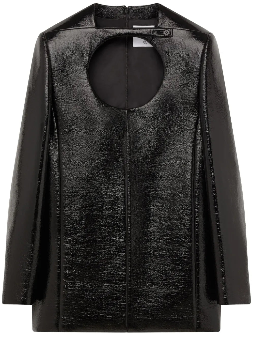 Cut-Out Faux-Leather Minidress