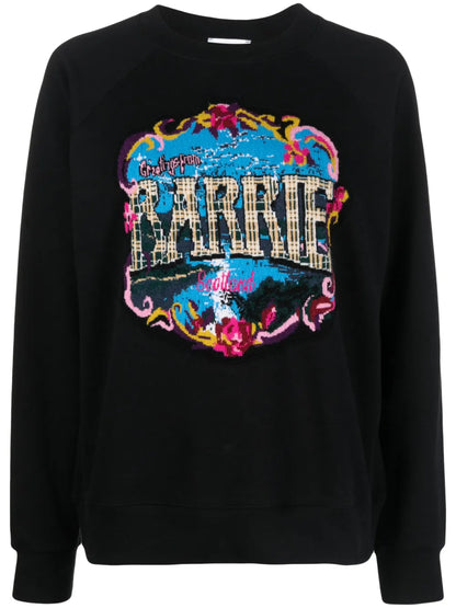 Patterned-Intarsia Cotton Sweatshirt