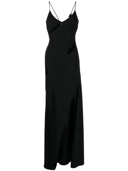 Cut-Out Detail Long Slip Dress