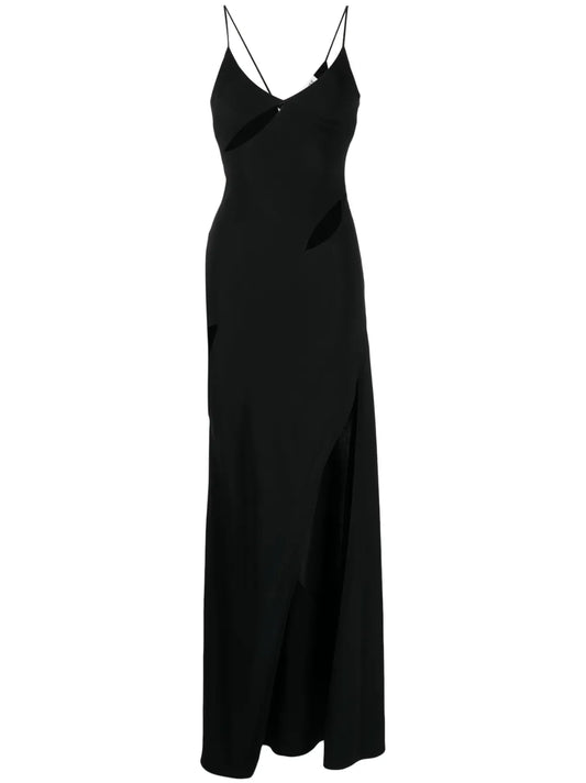 Cut-Out Detail Long Slip Dress