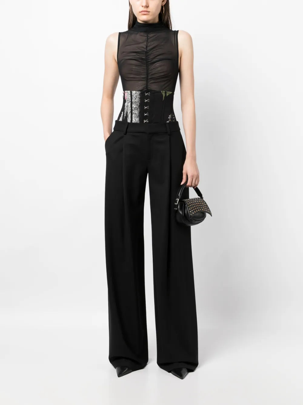 Bustier-Style High-Waist Trousers