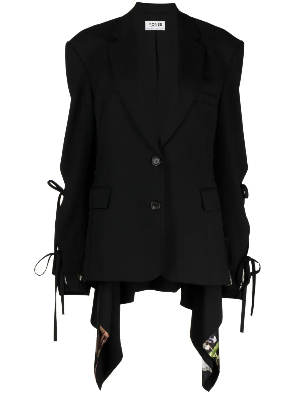 Layered-Effect Single-Breasted Blazer