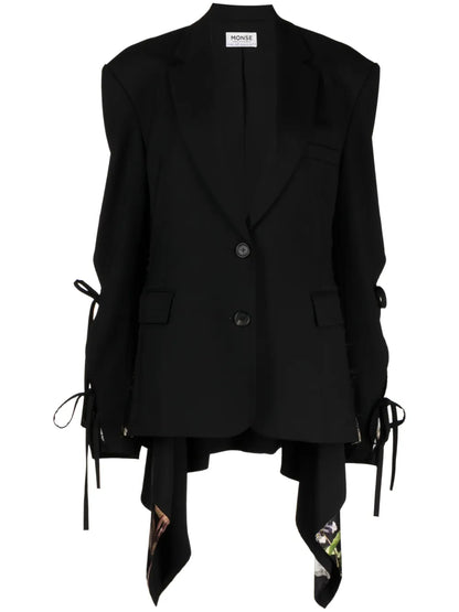 Layered-Effect Single-Breasted Blazer