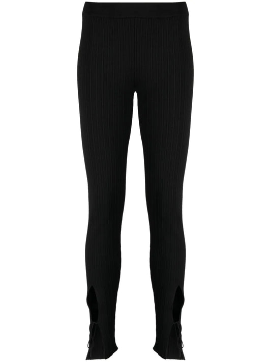 Pinstriped Lace-Up Trousers