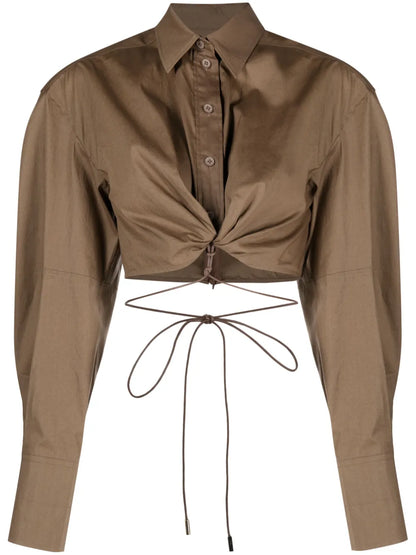La Chemise Plidao Cropped Shirt