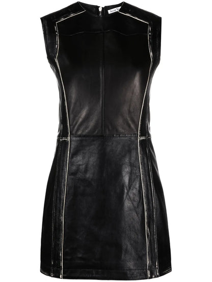 Sleeveless Leather Minidress