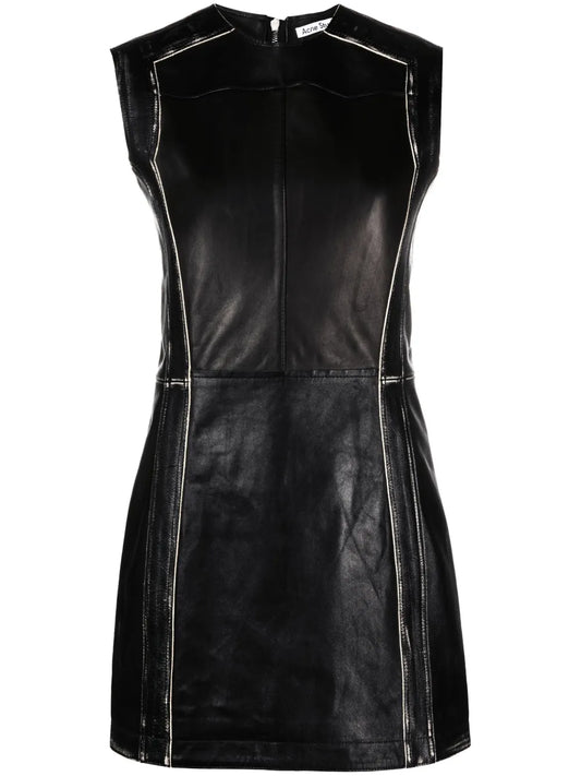 Sleeveless Leather Minidress