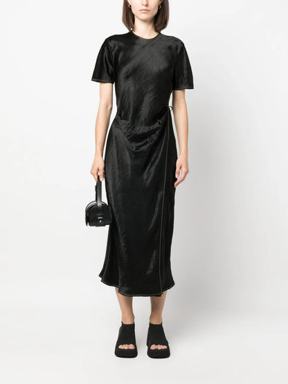 Satin Wrap Dress