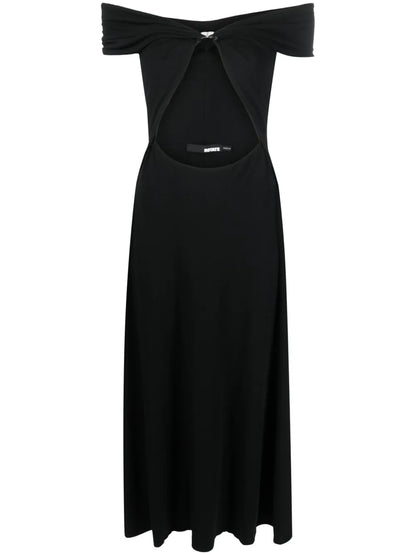 Off-Shoulder Cut-Out Midi Dress
