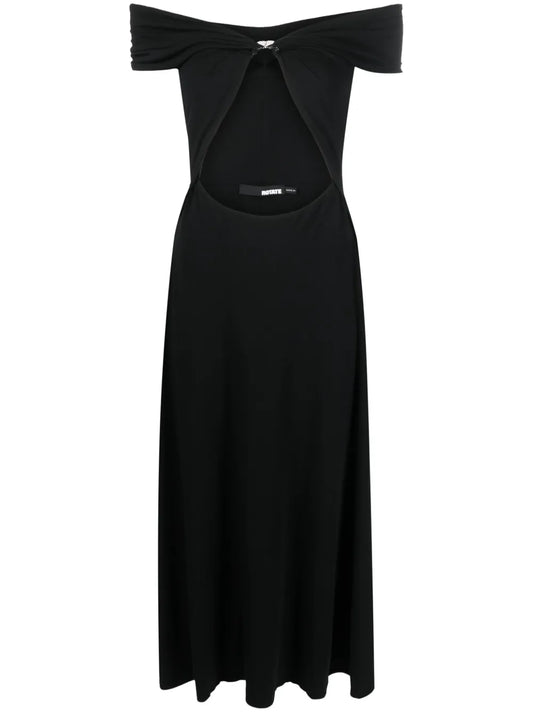 Off-Shoulder Cut-Out Midi Dress