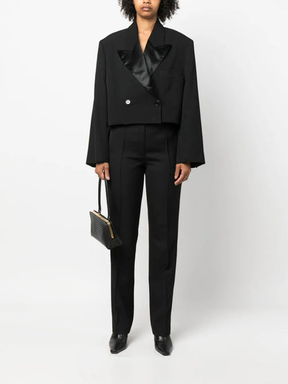 Mid-Rise Tailored Trousers