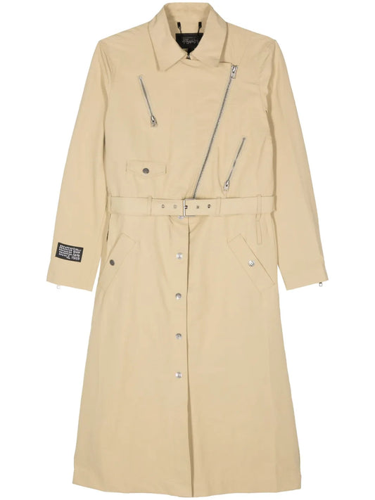 Incognito Biker Twill Trench Coat