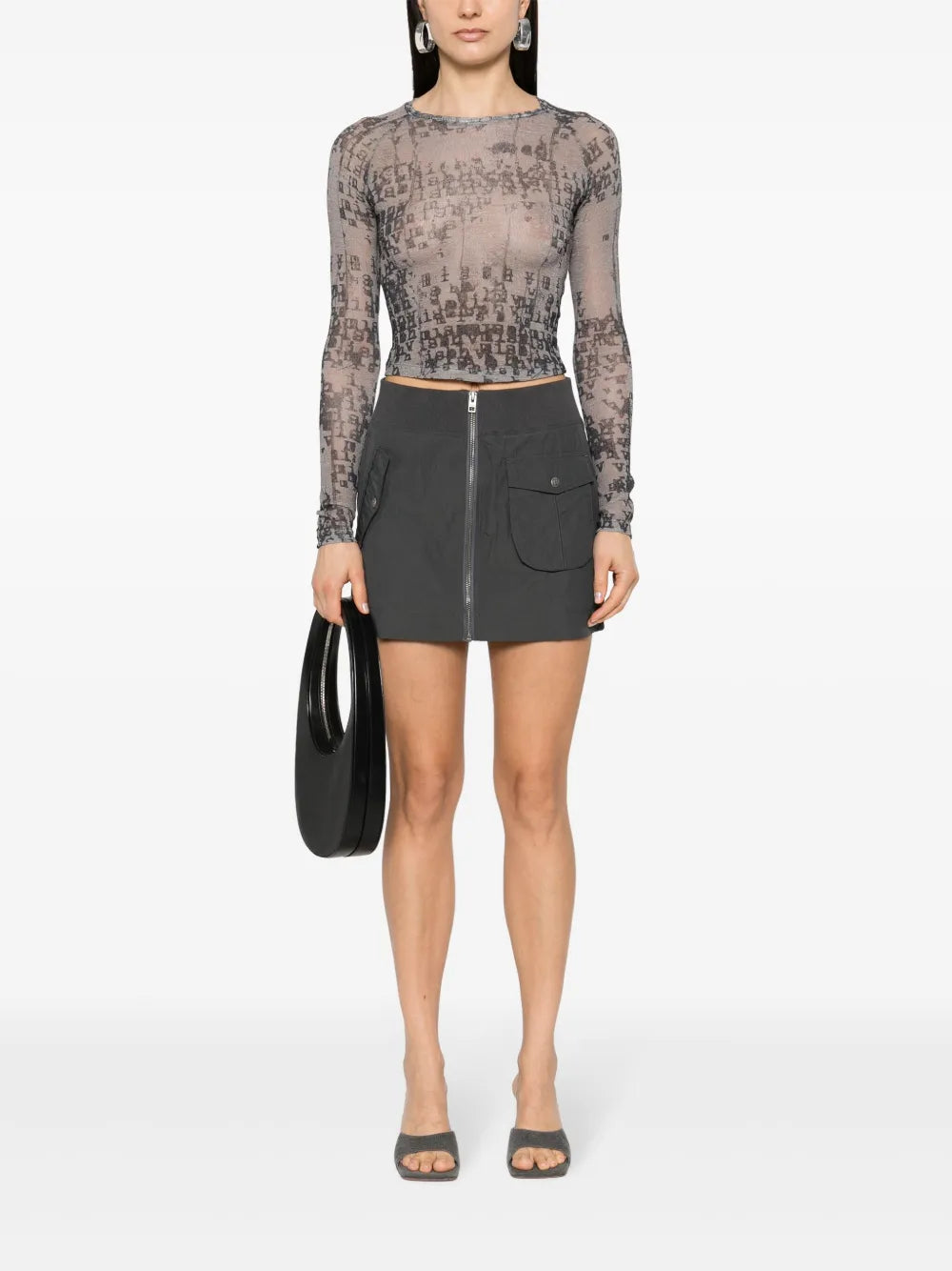 Zip-Up Mini Skirt