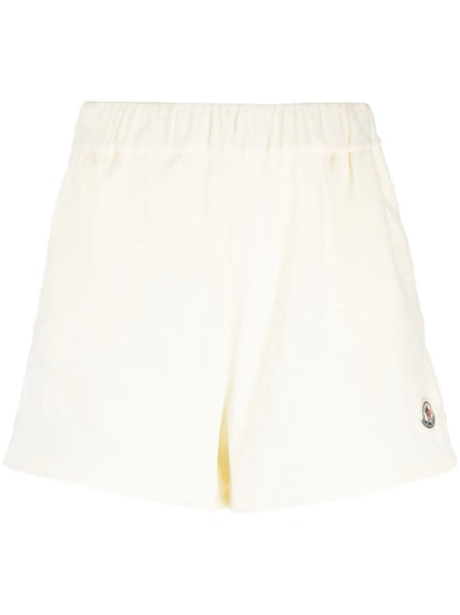 Logo-Patch Velour Shorts