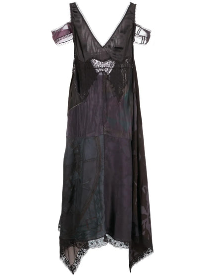 Regenerated Patchwork Midi Dress