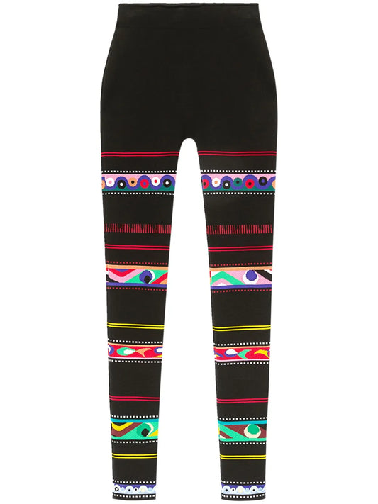 Abstract-Print Stirrup Leggings