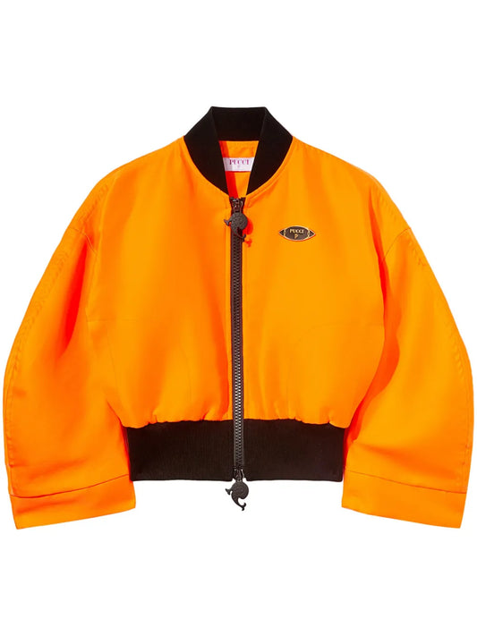 Logo-Plaque Puffy Bomber Jacket