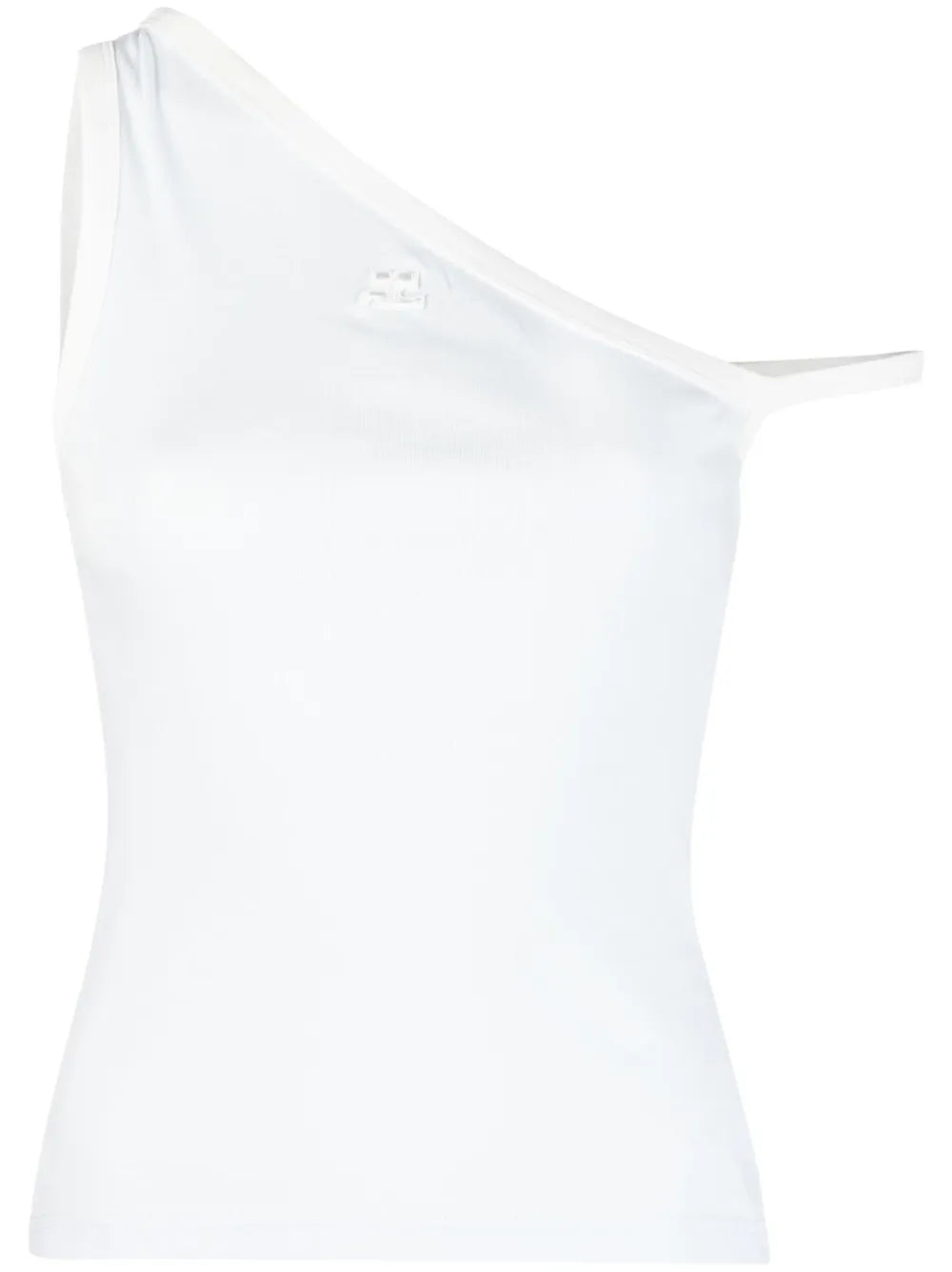 Logo-Embroidered One-Shoulder Top