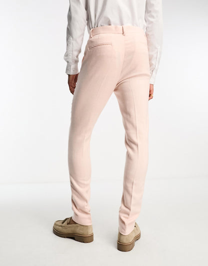 Skinny Wool Mix Suit Trousers